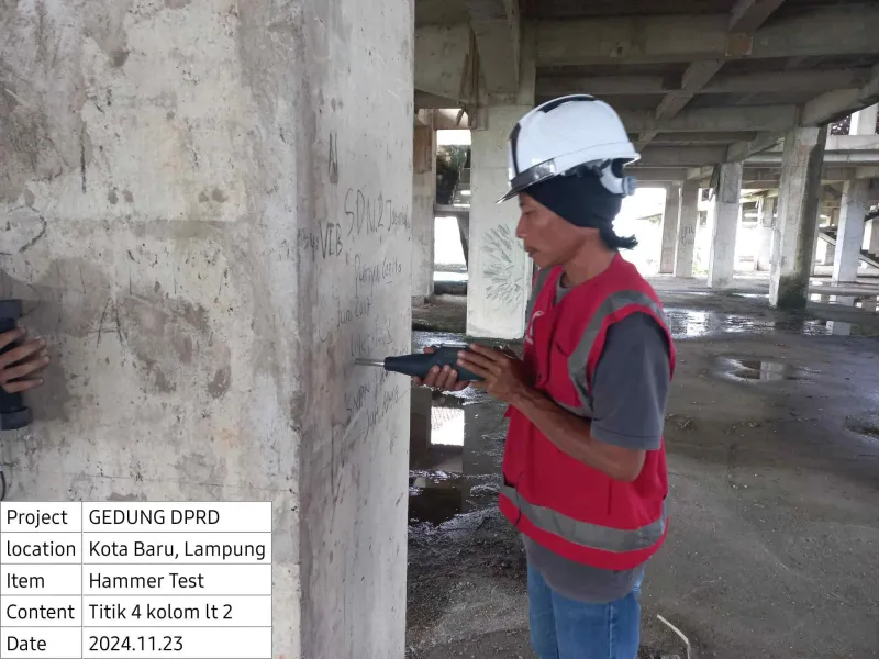 Pengujian Gedung di Lampung - Dokumentasi 4